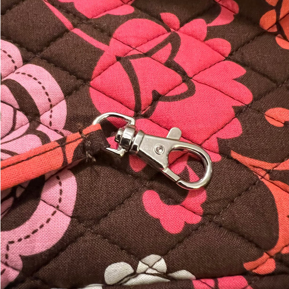 Vera Bradley Tote Bag 17" x 14" x 5" in Bright Multicolored Floral Print - Picture 3 of 7